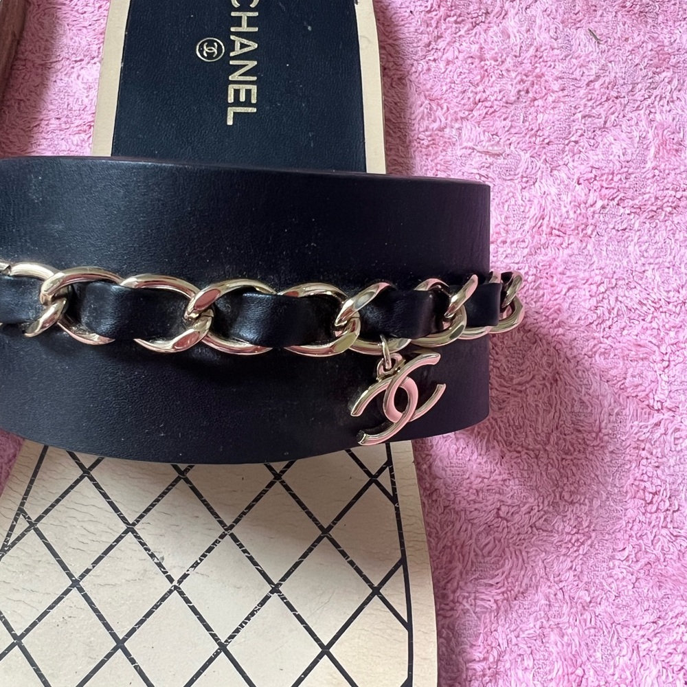 Chanel Charm Chain Flat Sandals size 39 - Picture 2 of 4